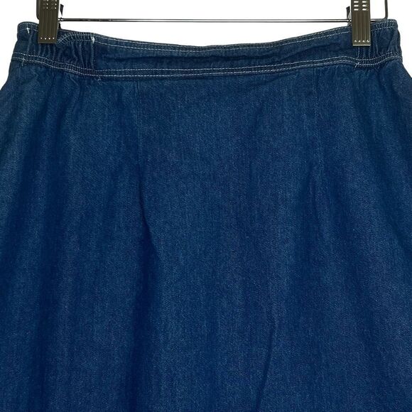 VINTAGE Orvis Denim Skirt size 10 made in USA 100% cotton - Picture 3 of 15